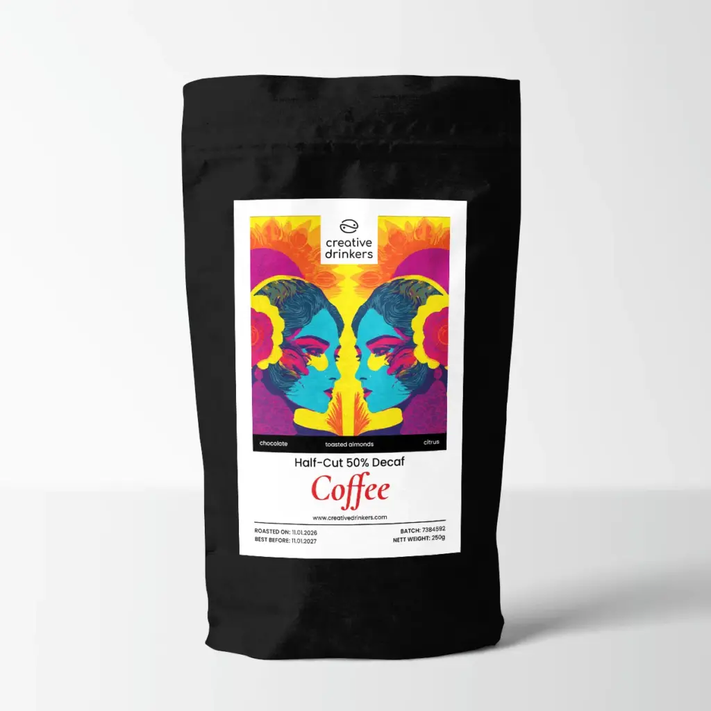 HALF-CUT 50% SWISS WATER DECAF COFFEE