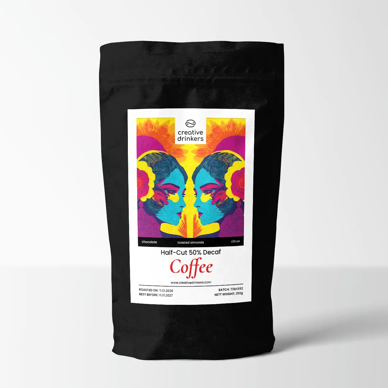 HALF-CUT 50% SWISS WATER DECAF COFFEE